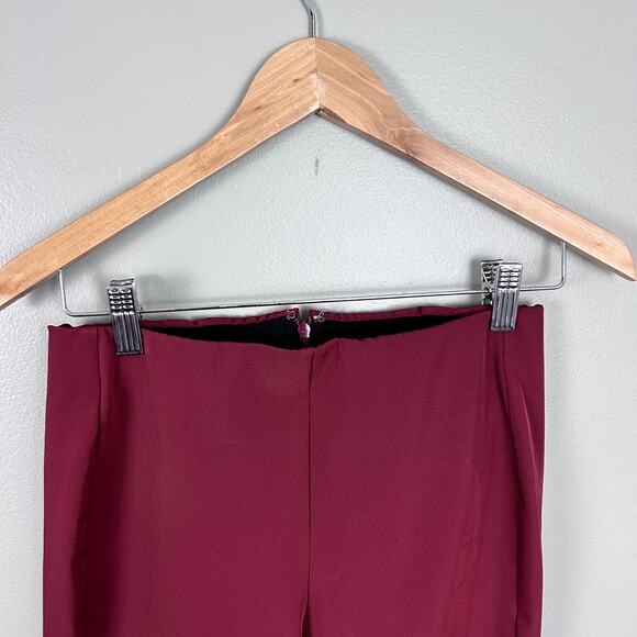Theory Navalane Becker Stretch Twill Back Zip Skinny Leg Ankle Pant Red size 6 - Picture 9 of 10